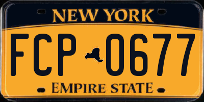 NY license plate FCP0677