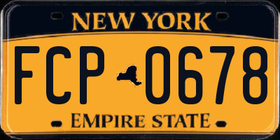 NY license plate FCP0678