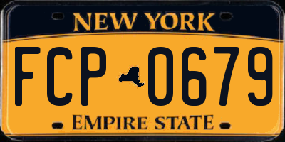 NY license plate FCP0679