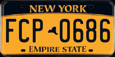 NY license plate FCP0686