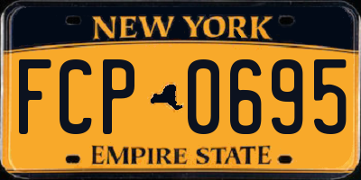 NY license plate FCP0695