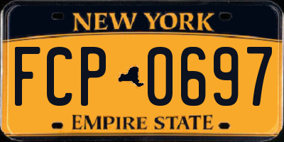 NY license plate FCP0697