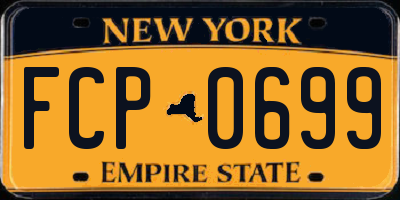 NY license plate FCP0699