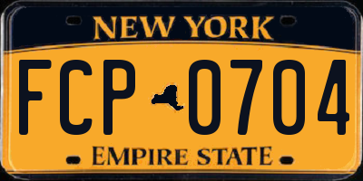 NY license plate FCP0704