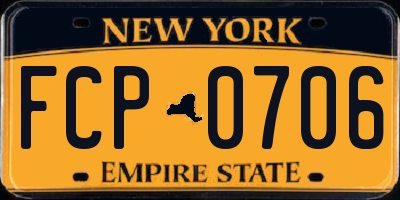 NY license plate FCP0706