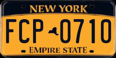 NY license plate FCP0710