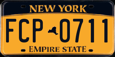 NY license plate FCP0711