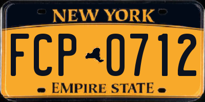 NY license plate FCP0712