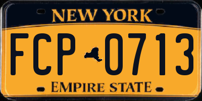 NY license plate FCP0713