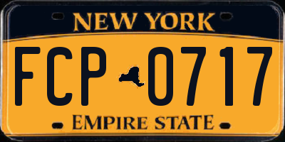 NY license plate FCP0717