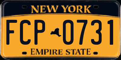 NY license plate FCP0731