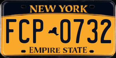 NY license plate FCP0732