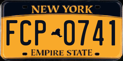 NY license plate FCP0741