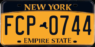 NY license plate FCP0744