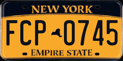 NY license plate FCP0745