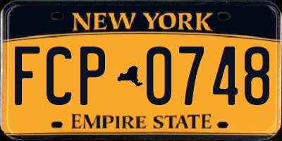 NY license plate FCP0748
