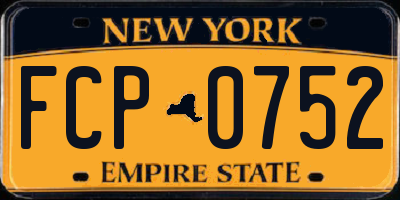 NY license plate FCP0752