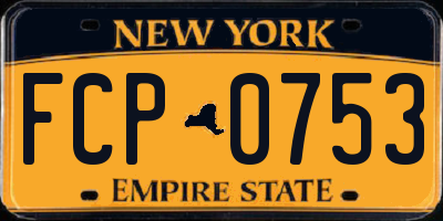 NY license plate FCP0753