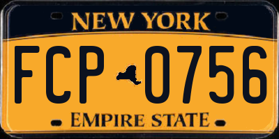 NY license plate FCP0756