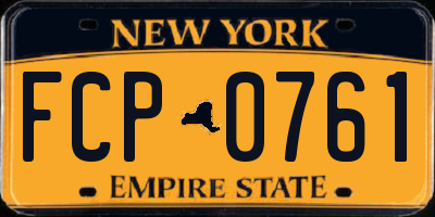 NY license plate FCP0761