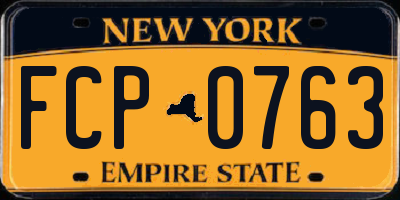 NY license plate FCP0763