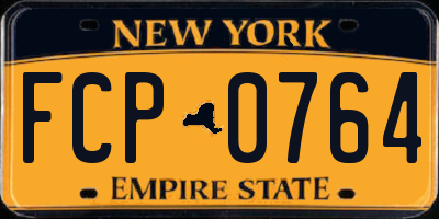 NY license plate FCP0764