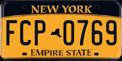 NY license plate FCP0769
