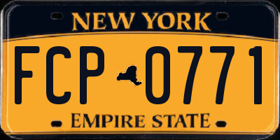 NY license plate FCP0771