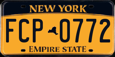 NY license plate FCP0772