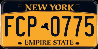 NY license plate FCP0775