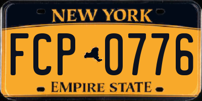NY license plate FCP0776