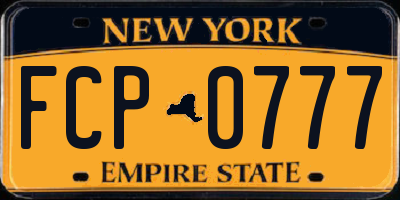 NY license plate FCP0777