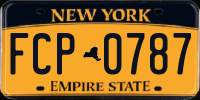 NY license plate FCP0787