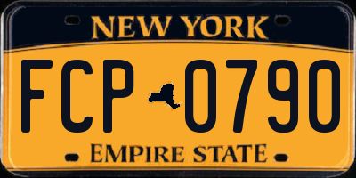 NY license plate FCP0790