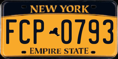 NY license plate FCP0793