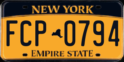 NY license plate FCP0794