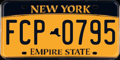 NY license plate FCP0795