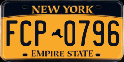 NY license plate FCP0796
