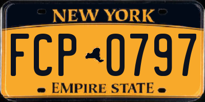NY license plate FCP0797