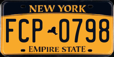 NY license plate FCP0798