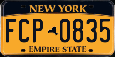 NY license plate FCP0835