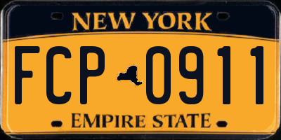 NY license plate FCP0911