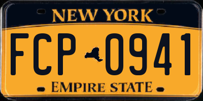 NY license plate FCP0941