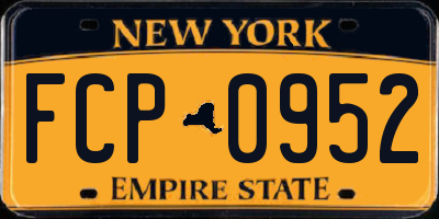 NY license plate FCP0952