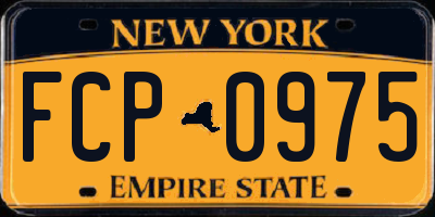 NY license plate FCP0975