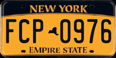 NY license plate FCP0976