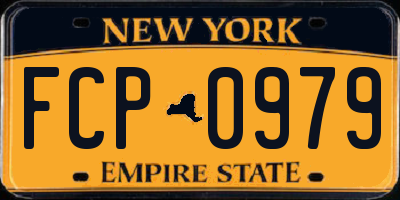 NY license plate FCP0979