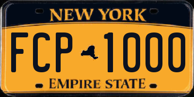 NY license plate FCP1000