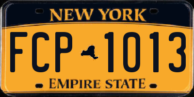NY license plate FCP1013