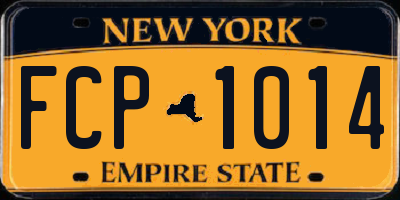 NY license plate FCP1014